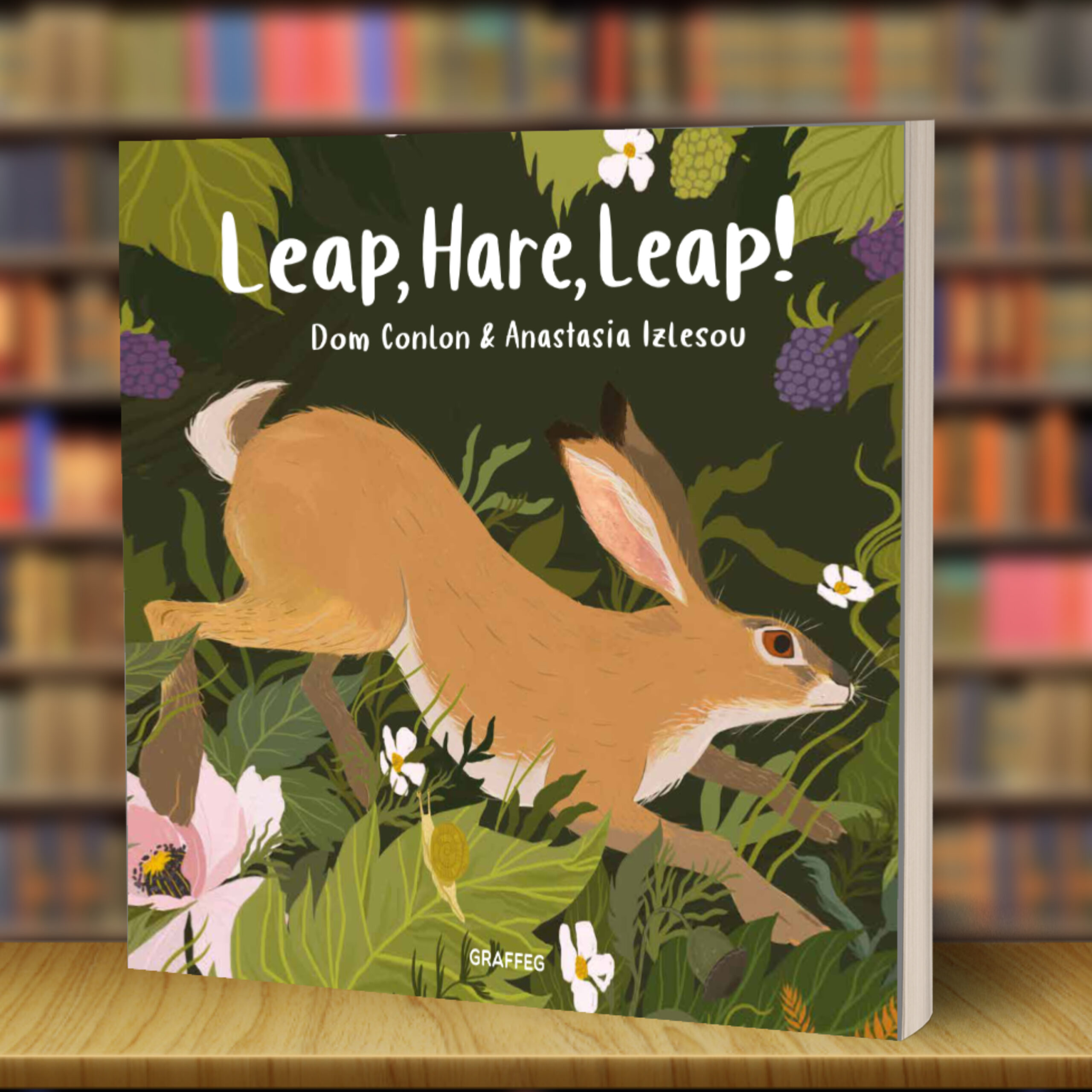 Cover image for Leap Hare Leap by Dom Conlon and Anastasia Izlesou.